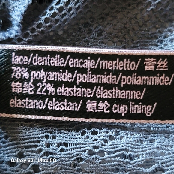 Victoria's Secret Bralette Longline Adjustable Straps Gray Lace Size S - Picture 7 of 11